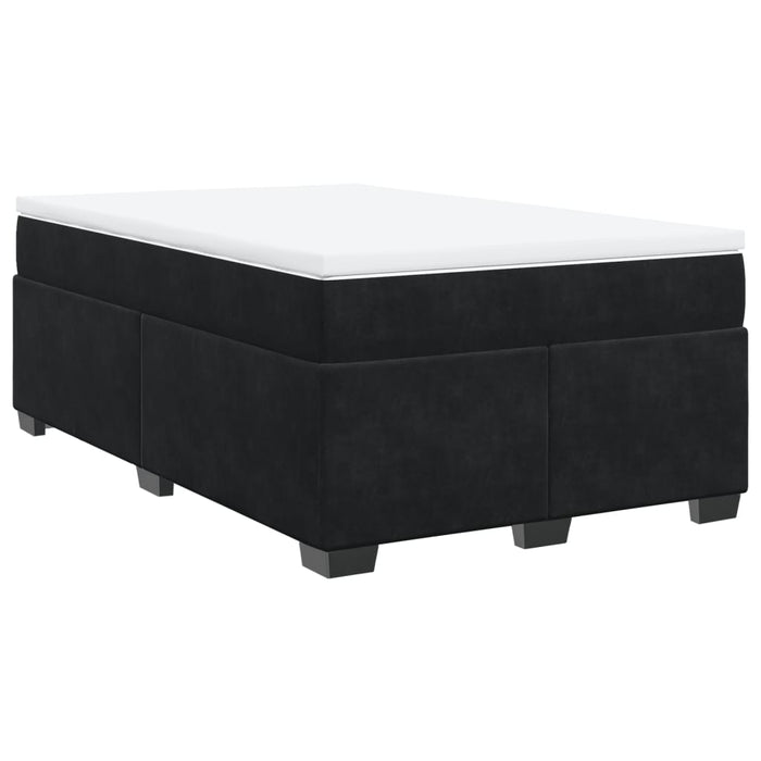 Pat box spring cu saltea, negru, 120x190 cm, catifea - WALTI WALTI