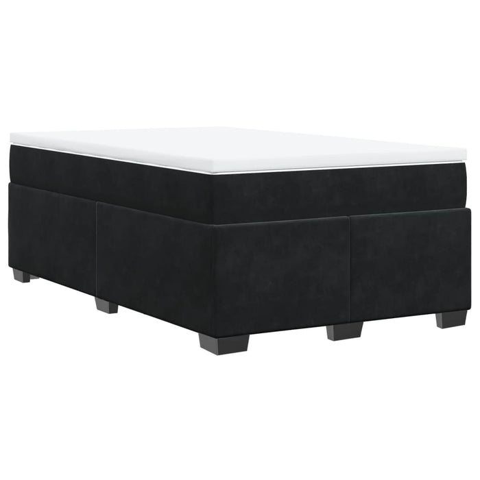 Pat box spring cu saltea, negru, 120x190 cm, catifea - WALTI WALTI
