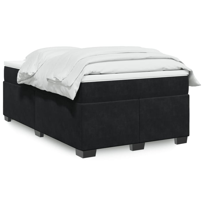Pat box spring cu saltea, negru, 120x190 cm, catifea - WALTI WALTI