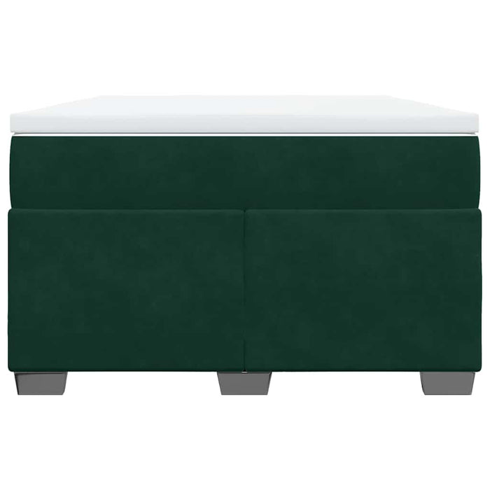 Pat box spring cu saltea, verde închis, 120x190 cm, catifea - WALTI WALTI