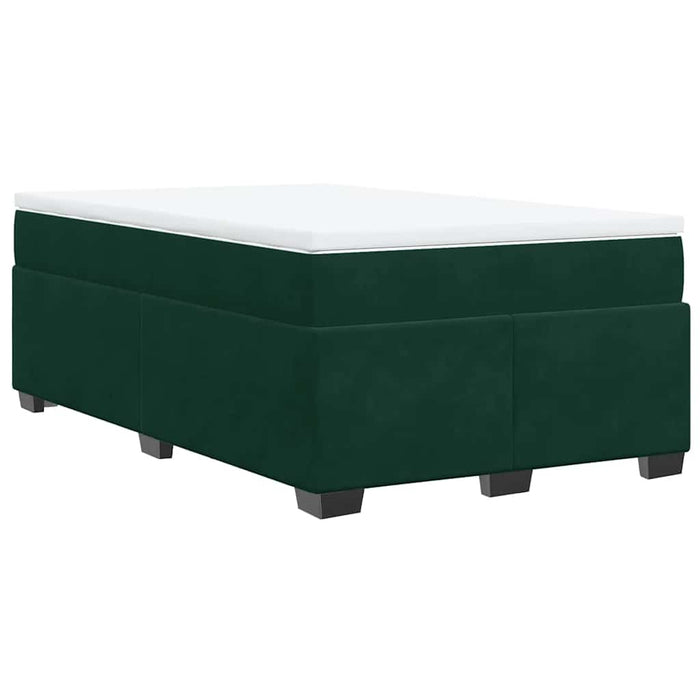 Pat box spring cu saltea, verde închis, 120x190 cm, catifea - WALTI WALTI