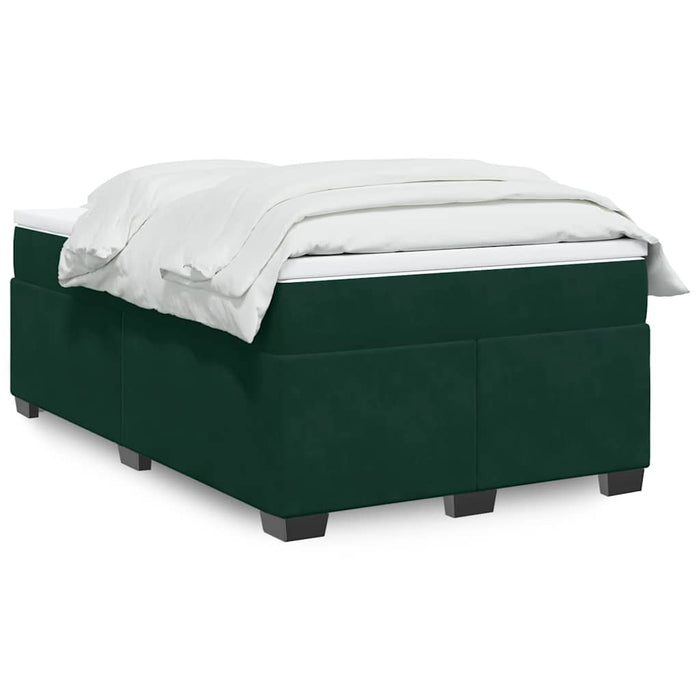 Pat box spring cu saltea, verde închis, 120x190 cm, catifea - WALTI WALTI