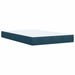 Pat box spring cu saltea, albastru închis, 120x190 cm, catifea - WALTI WALTI