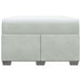Pat continental cu saltea, gri deschis, 120x200 cm, catifea - WALTI WALTI