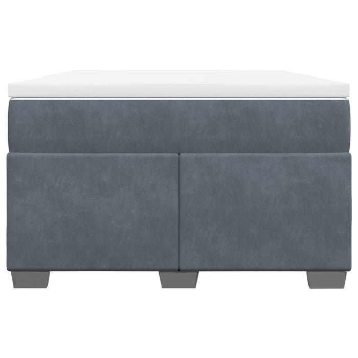 Pat box spring cu saltea, gri închis, 120x200 cm, catifea - WALTI WALTI