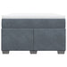 Pat box spring cu saltea, gri închis, 120x200 cm, catifea - WALTI WALTI