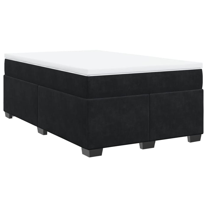 Pat box spring cu saltea, negru, 120x200 cm, catifea - WALTI WALTI