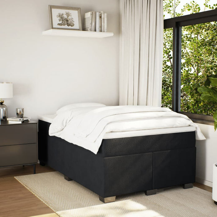 Pat box spring cu saltea, negru, 120x200 cm, catifea - WALTI WALTI