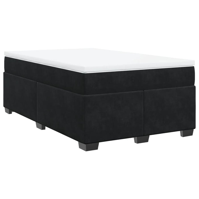 Pat box spring cu saltea, negru, 120x200 cm, catifea - WALTI WALTI