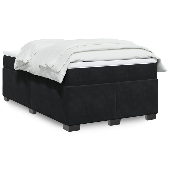 Pat box spring cu saltea, negru, 120x200 cm, catifea - WALTI WALTI