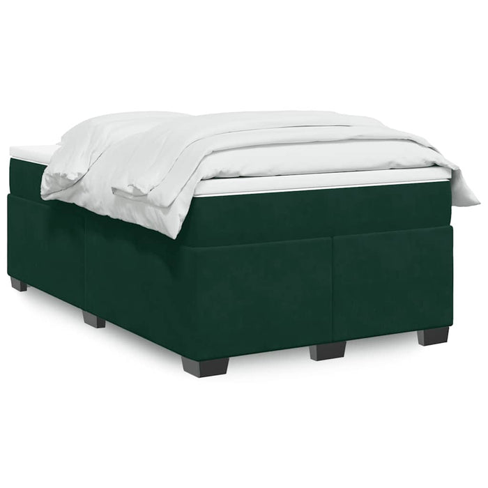 Pat box spring cu saltea, verde închis, 120x200 cm, catifea - WALTI WALTI