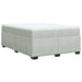 Pat box spring cu saltea, gri deschis, 140x190 cm, catifea - WALTI WALTI