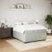 Pat box spring cu saltea, gri deschis, 140x190 cm, catifea - WALTI WALTI