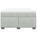 Pat box spring cu saltea, gri deschis, 140x190 cm, catifea - WALTI WALTI