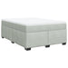 Pat box spring cu saltea, gri deschis, 140x190 cm, catifea - WALTI WALTI