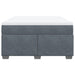 Pat box spring cu saltea, gri închis, 140x190 cm, catifea - WALTI WALTI