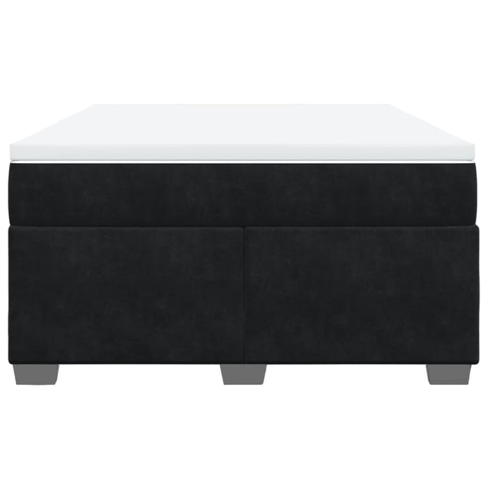Pat box spring cu saltea, negru, 140x190 cm, catifea - WALTI WALTI