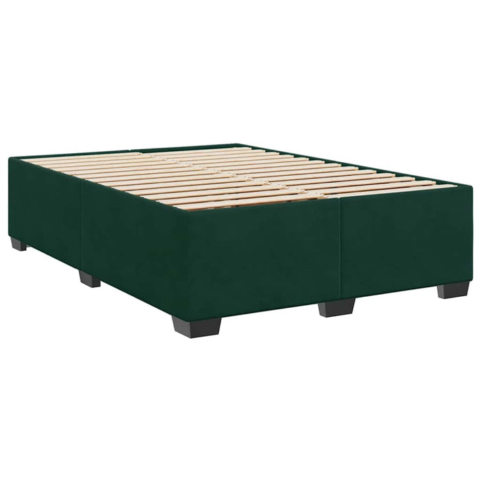 Pat box spring cu saltea, verde închis, 140x190 cm, catifea - WALTI WALTI