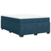 Pat box spring cu saltea, albastru închis, 140x190 cm, catifea - WALTI WALTI