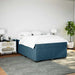 Pat box spring cu saltea, albastru închis, 140x190 cm, catifea - WALTI WALTI