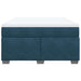Pat box spring cu saltea, albastru închis, 140x190 cm, catifea - WALTI WALTI