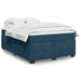Pat box spring cu saltea, albastru închis, 140x190 cm, catifea - WALTI WALTI