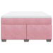 Pat box spring cu saltea, roz, 140x190 cm, catifea - WALTI WALTI