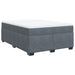 Pat box spring cu saltea, gri închis, 140x200 cm, catifea - WALTI WALTI