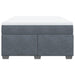 Pat box spring cu saltea, gri închis, 140x200 cm, catifea - WALTI WALTI