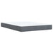 Pat box spring cu saltea, gri închis, 140x200 cm, catifea - WALTI WALTI