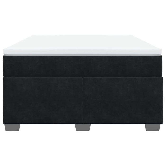 Pat box spring cu saltea, negru, 140x200 cm, catifea - WALTI WALTI