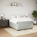 Pat box spring cu saltea, gri deschis, 160x200 cm, catifea - WALTI WALTI