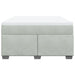 Pat box spring cu saltea, gri deschis, 160x200 cm, catifea - WALTI WALTI