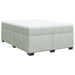 Pat box spring cu saltea, gri deschis, 160x200 cm, catifea - WALTI WALTI