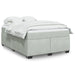 Pat box spring cu saltea, gri deschis, 160x200 cm, catifea - WALTI WALTI