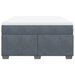 Pat box spring cu saltea, gri închis, 160x200 cm, catifea - WALTI WALTI