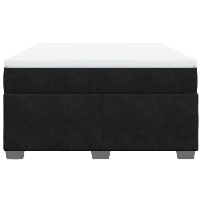 Pat box spring cu saltea, negru, 160x200 cm, catifea - WALTI WALTI