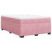 Pat box spring cu saltea, roz, 160x200 cm, catifea - WALTI WALTI
