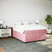 Pat box spring cu saltea, roz, 160x200 cm, catifea - WALTI WALTI