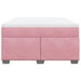 Pat box spring cu saltea, roz, 160x200 cm, catifea - WALTI WALTI