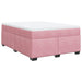 Pat box spring cu saltea, roz, 160x200 cm, catifea - WALTI WALTI