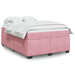 Pat box spring cu saltea, roz, 160x200 cm, catifea - WALTI WALTI