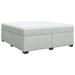Pat box spring cu saltea, gri deschis, 180x200 cm, catifea - WALTI WALTI
