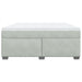 Pat box spring cu saltea, gri deschis, 180x200 cm, catifea - WALTI WALTI