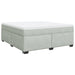 Pat box spring cu saltea, gri deschis, 180x200 cm, catifea - WALTI WALTI