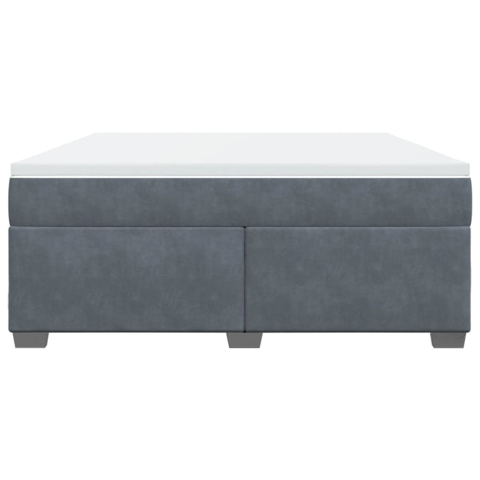 Pat box spring cu saltea, gri închis, 180x200 cm, catifea - WALTI WALTI