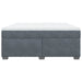 Pat box spring cu saltea, gri închis, 180x200 cm, catifea - WALTI WALTI