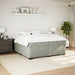 Pat box spring cu saltea, gri deschis, 200x200 cm, catifea - WALTI WALTI