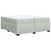 Pat box spring cu saltea, gri deschis, 200x200 cm, catifea - WALTI WALTI