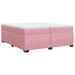 Pat box spring cu saltea, roz, 200x200 cm, catifea - WALTI WALTI